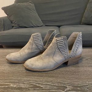 Vince Camuto Grey Suede Short Booties